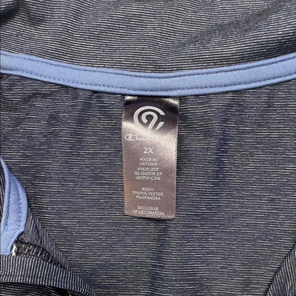 Champion Navy and Light Blue Shirt 2X